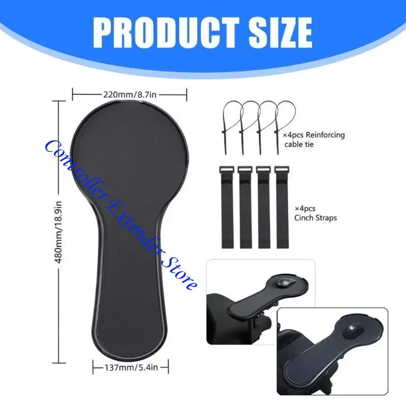 N84B Silla computadora plataforma soporte muñeca bandeja del mouse del mouse y anti -deslizamiento