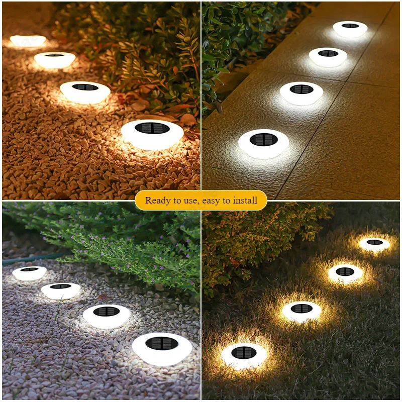 New LED Solar Lawn Light Outdoor Waterproof Courtyard Garden Landscape Decoration Underground Light Atmosphere Lighting