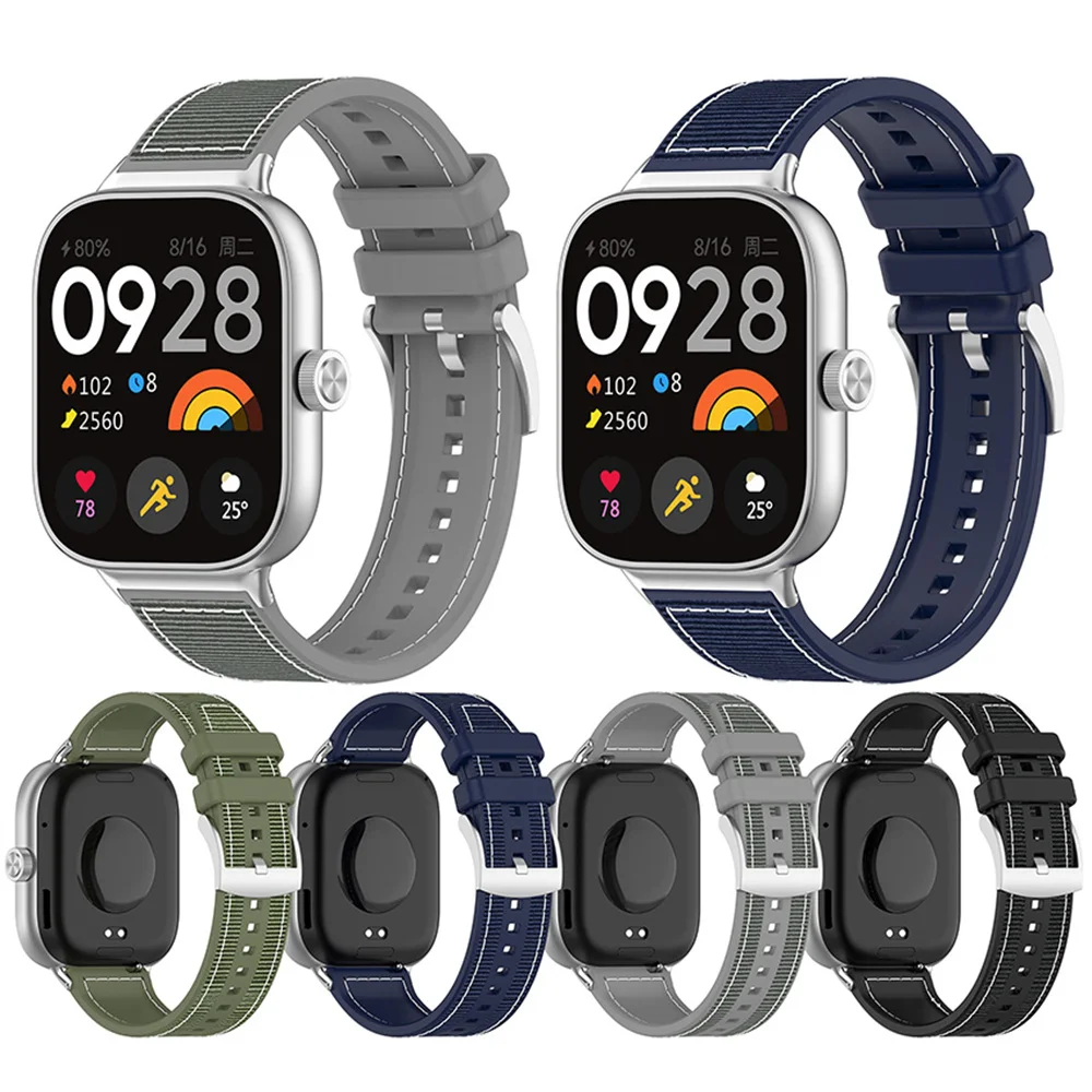 Mi Band 9 Pro/8 Pro/Redmi Watch4 실리콘 나일론 밴드 액세서리용 복합 직조 시계 스트랩