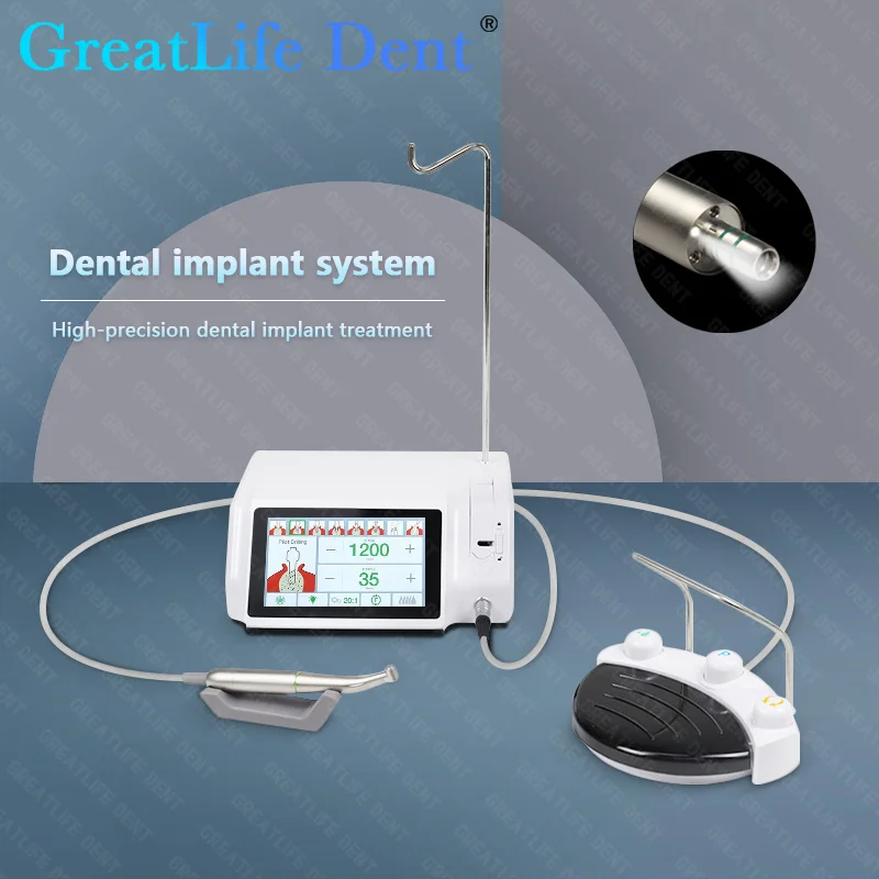 

GreatLife Dent Dental Implant Surgical Motor Surgic LED Touch Screen Implant Motor 20:1 Handpiece Bone Surgery Electric System