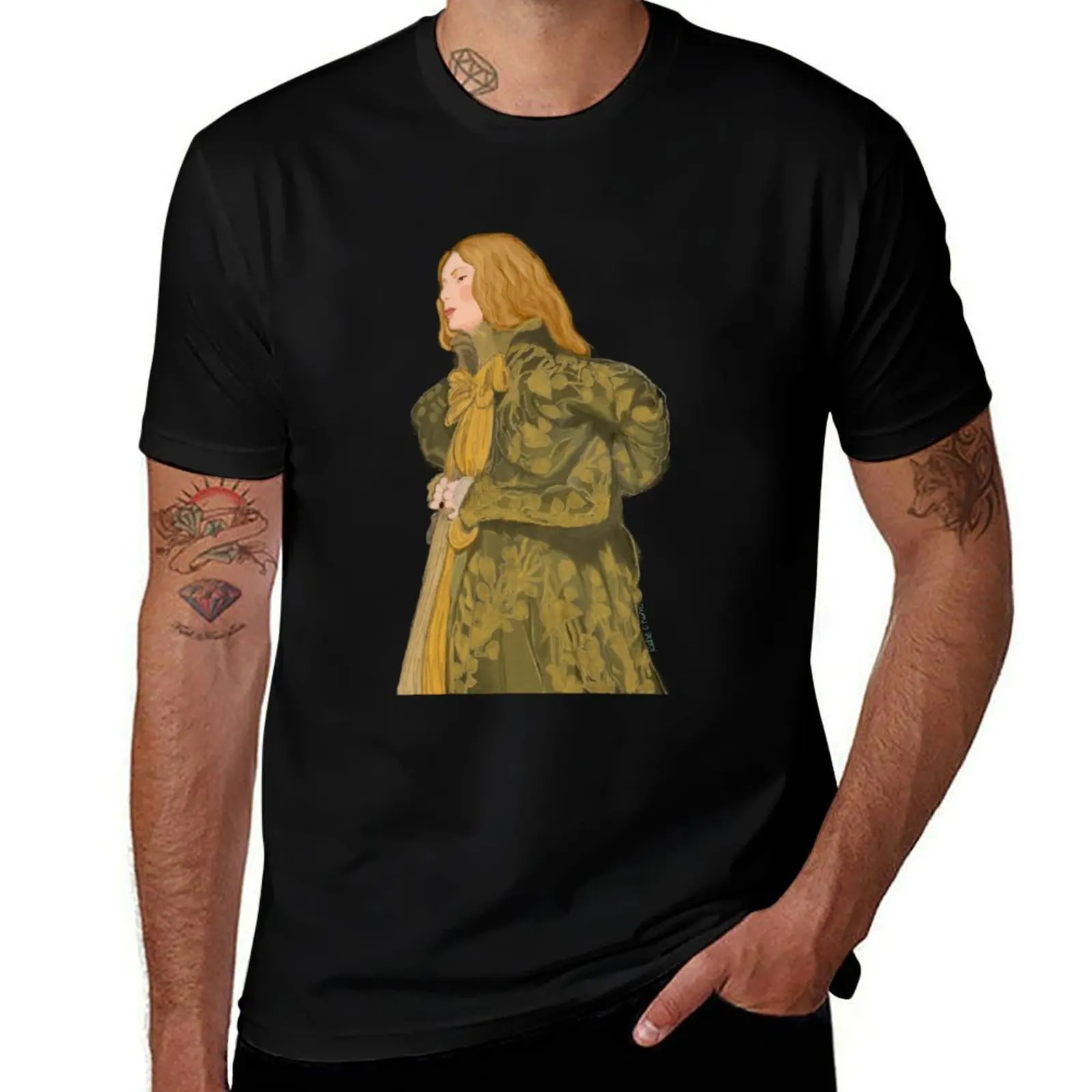 Edith Cushing transparent T-Shirt Casual Fashion Short Sleeve Cotton T-Shirt