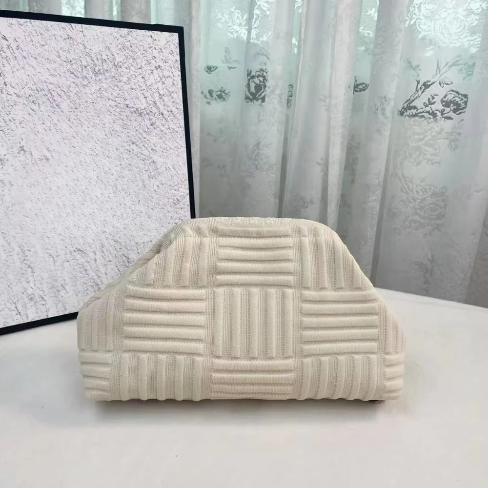 Europäische und amerikanische Bestseller-Clutch-Tasche mit großem Fassungsvermögen, vielseitigem Strickmuster, für den Alltag und den Abend. – Detail 10
