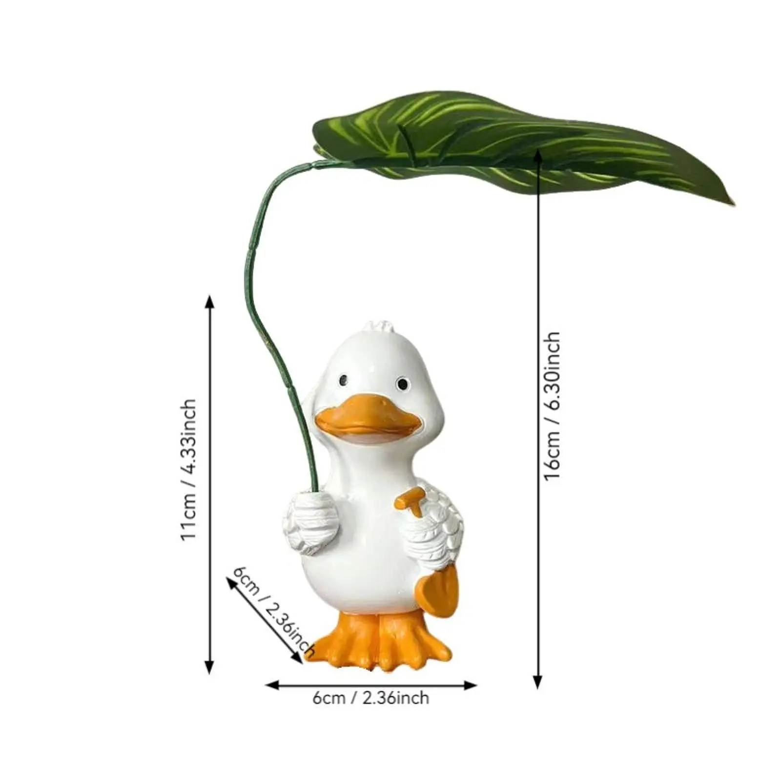 Estátua de pato presente de casamento ornamento de mesa para varanda de escritório interno e externo