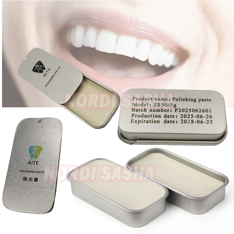 

5g/10g AITE Teeth Polishing Paste Dental Diamond Polishing Paste DURA For Dental Zirconia Glass-ceramic Porcelain Fine Polishing