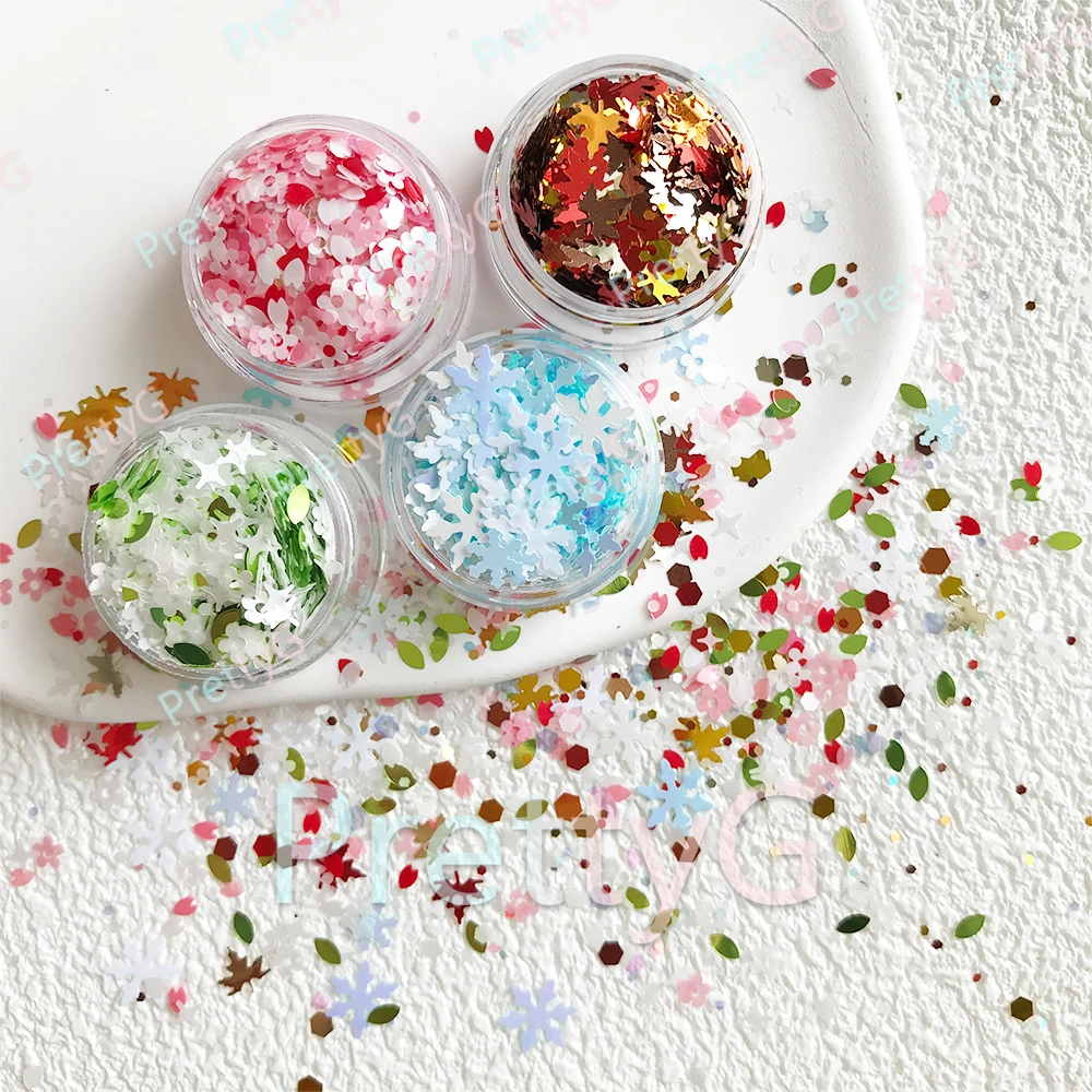 Art Craft Winter - PrettyG 1 Box Season Mixes Glitter