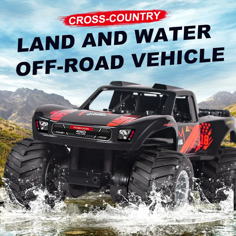 

Амфибийная радиоуправляемая машина 4WD, водонепроницаемый внедорожный грузовик-вездеход на пульте управления, игрушка-подарок для детей и мальчиков