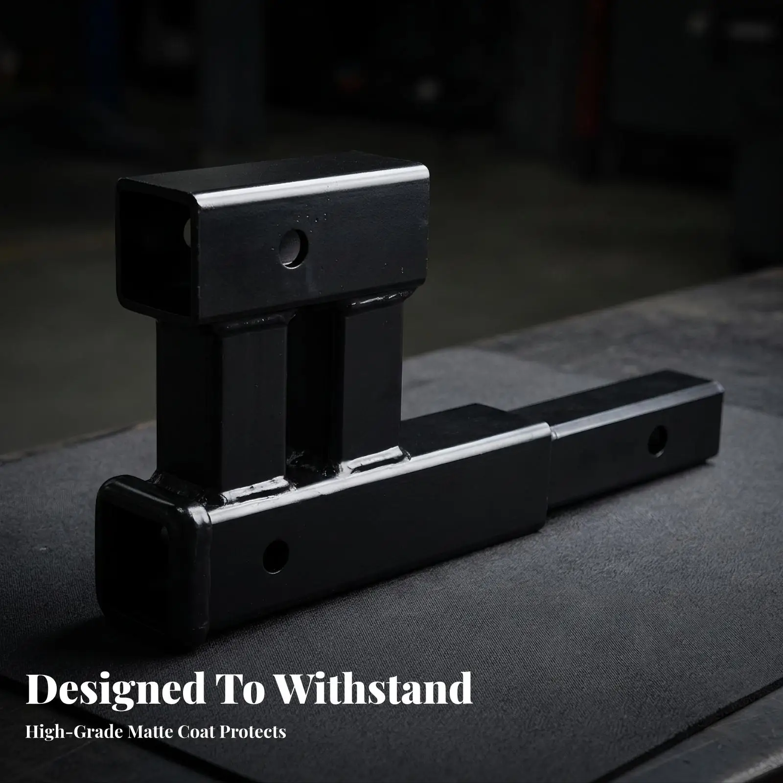 Double Dual Adapter Hitch Extension | Heavy-Duty Welded Steel Construction, Glossy Painted Finish, Dual Hitch