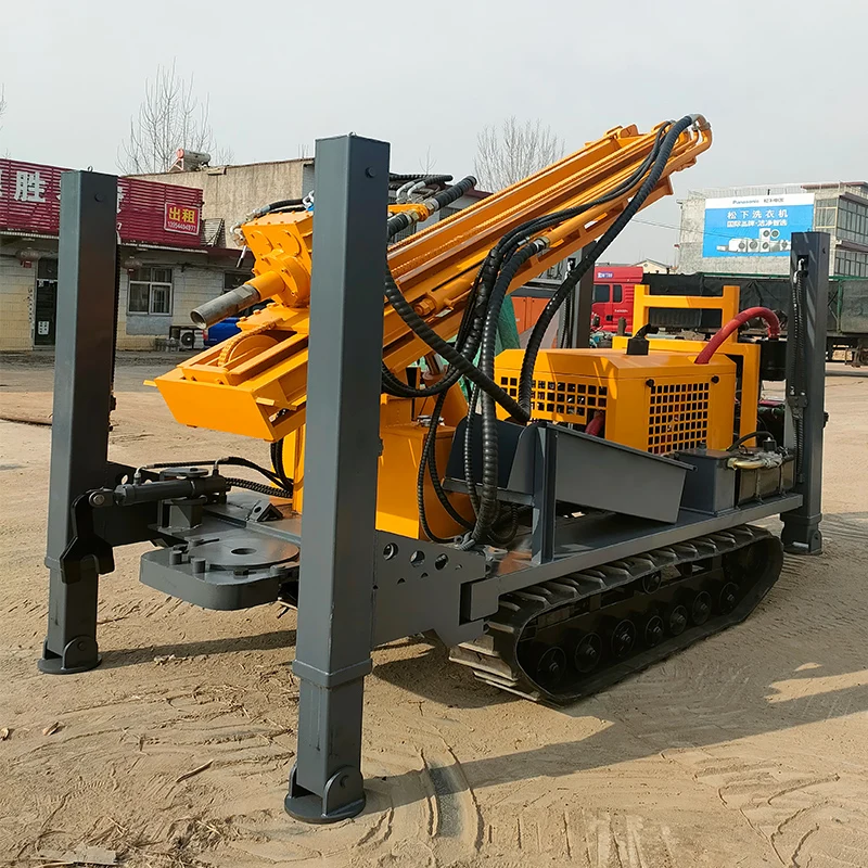 Customized Diesel-Powered Crawler Water Well Drilling Rig  Water-Air Dual-Purpose Portable Hydraulic Drilling Machine - view 5