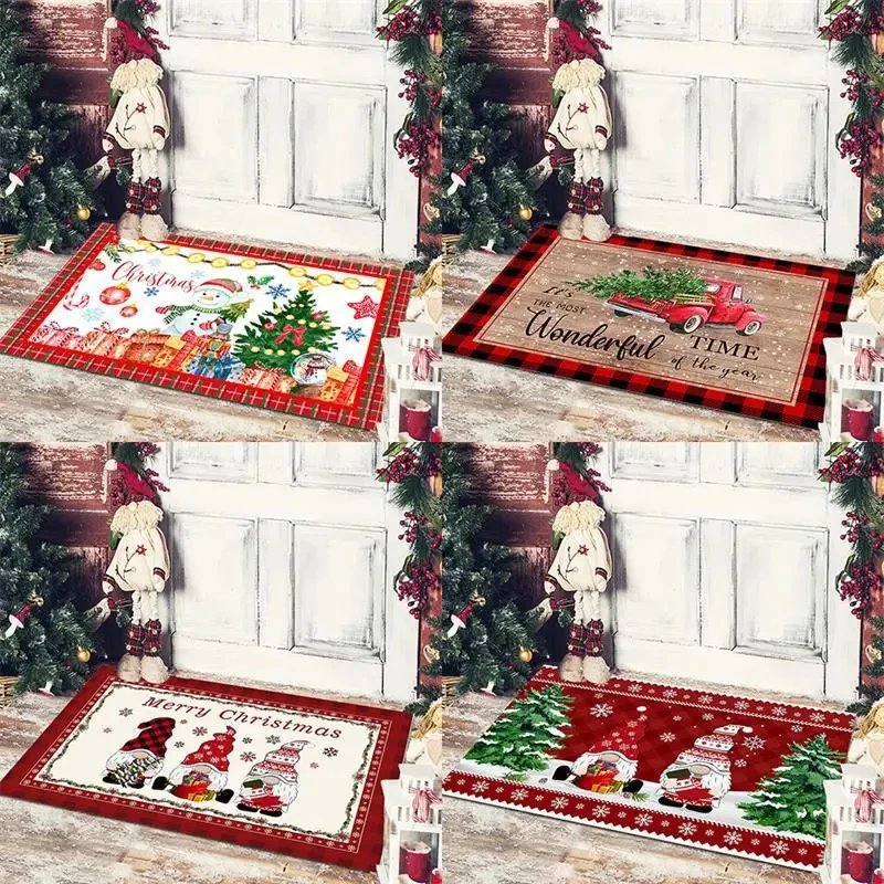 

Christmas Decoration Floor Mat Kitchen Home Bedroom Living Room Kids Decor Carpet Hallway Entrance Navidad New Year Gift