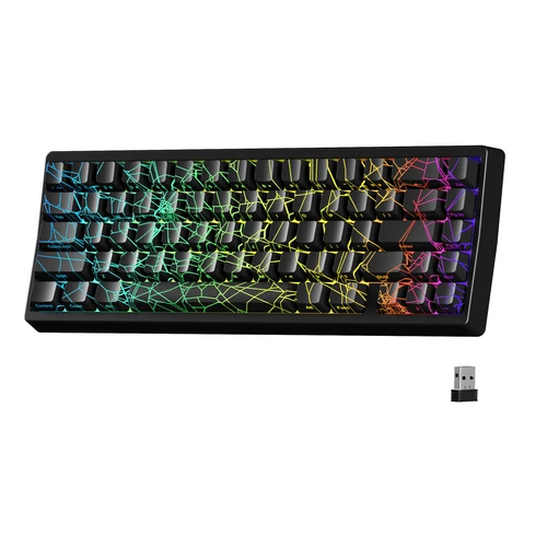 Imagen 2 del producto Teclado XVX Spider Web M67 JadeStone con teclas IMD-Tech conexión triple teclado retroiluminado RGB personalizado 60%