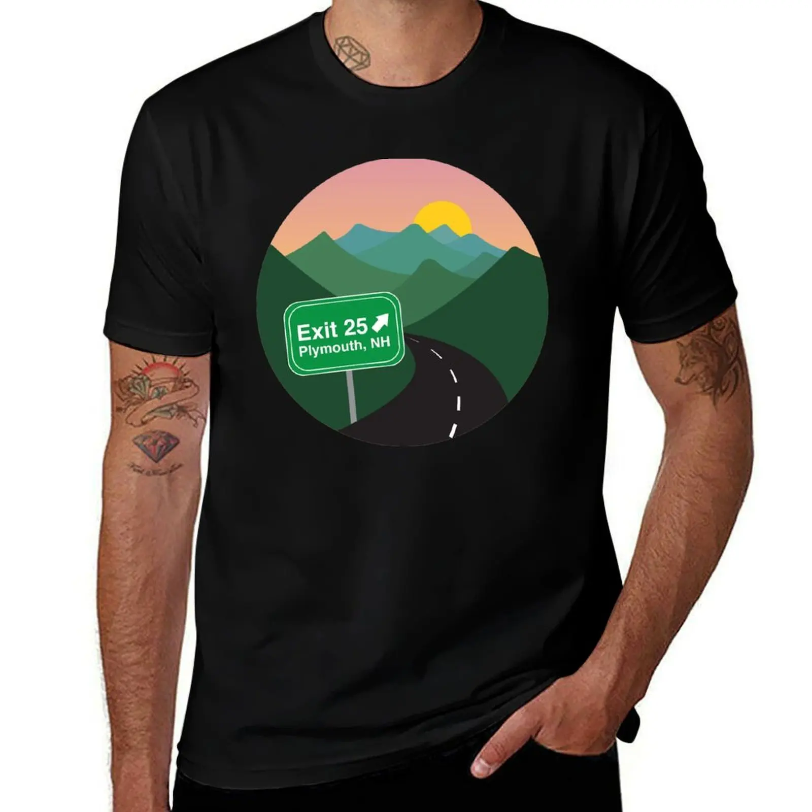 Plymouth New Hampshire, Plymouth State T-Shirt Fashion Pattern Printed Tee Shirt T-Shirt