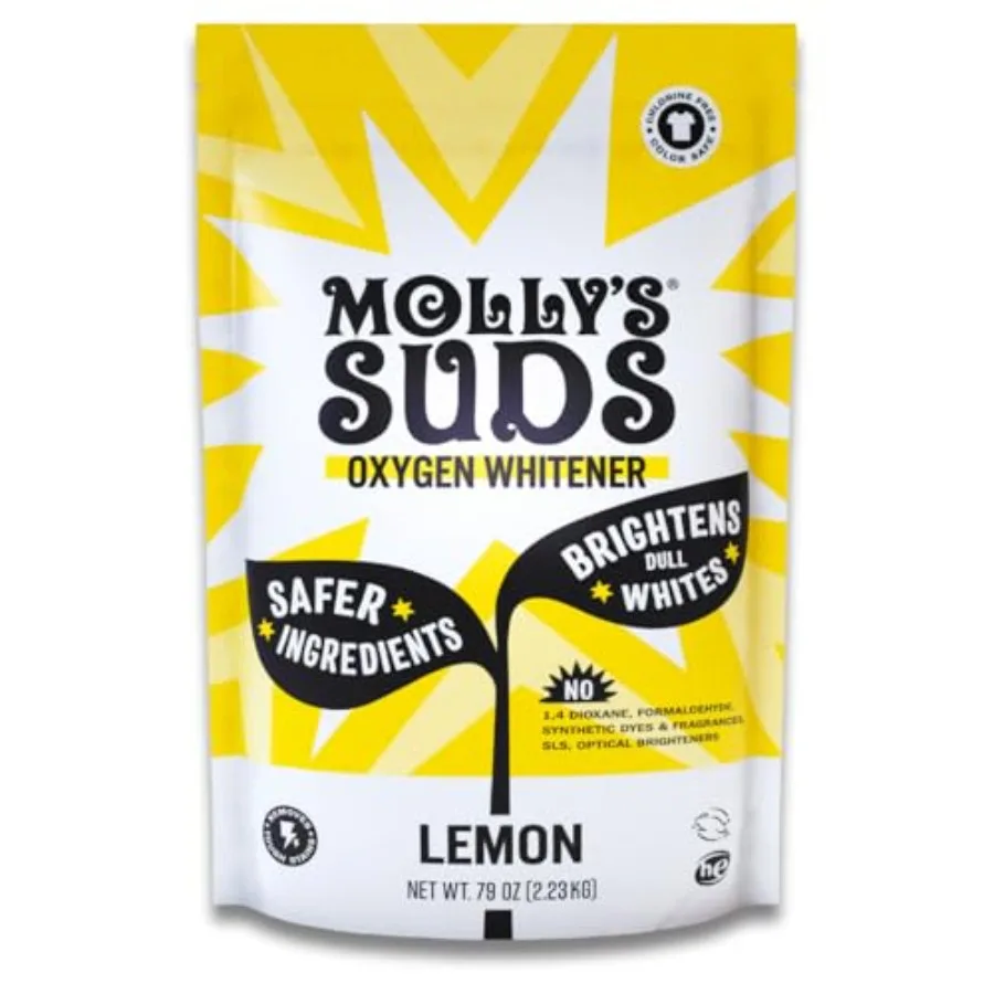 

Oxygen Whitener Powerful Bleach Alternative, Chlorine Free Color Safe Brightens Whites and Removes Stains
