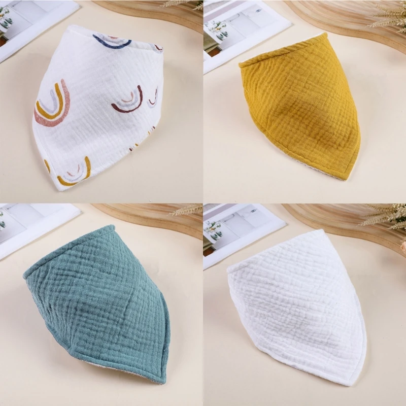 Upgrade Baby Absorbent Triangular Scarf Neckerchief Babies Soft Drool Bibs for Boys & Girls Unisex 28x28cm/11x11-inch