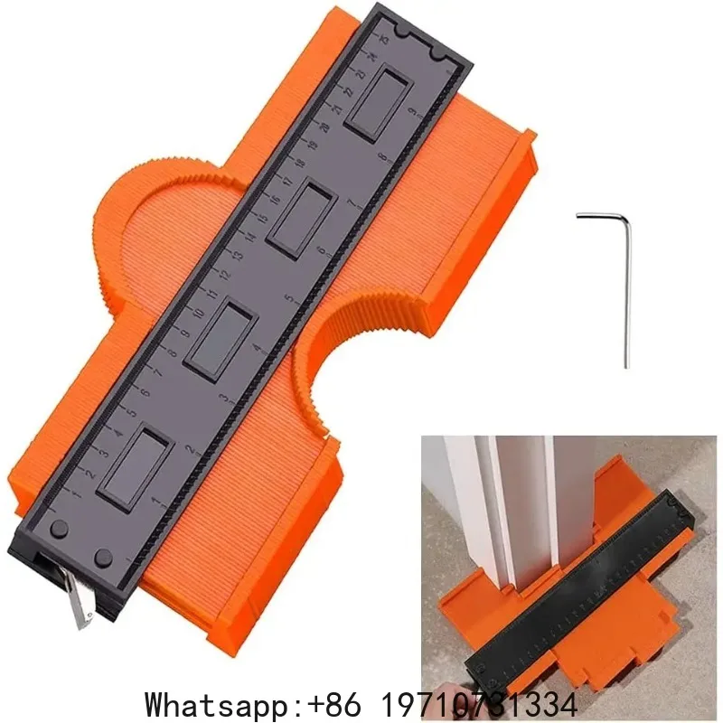10 Inch Contour Gauge with Lock Duplicator Template Tool,Ultra Wide Measure Rulers Tool for Shape Corners & Woodworking Tracing