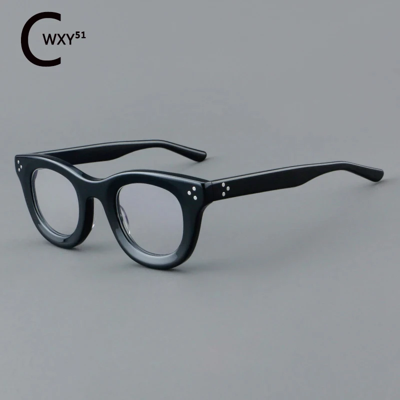 

WXY⁵¹ Shop 2115 Round G Fashion Designer Pure Handmade Eyeglasses Frame Presbyopia Myopia Optical Prescription Acetate Glasses