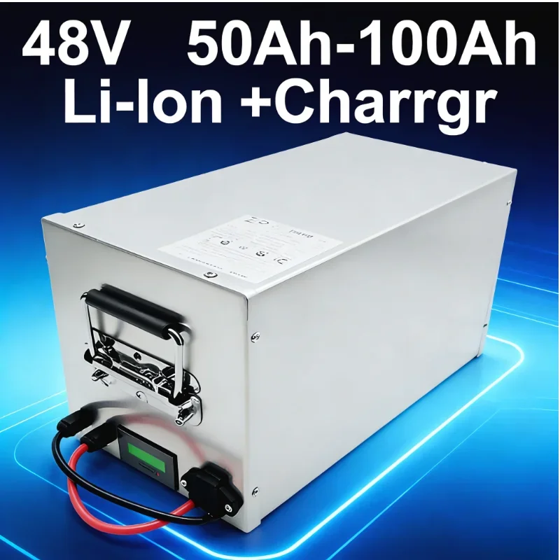 48V high-voltage output paired with 50-100Ah capacity, ideal for electric bikes, scooters, golf carts and industrial equipment.