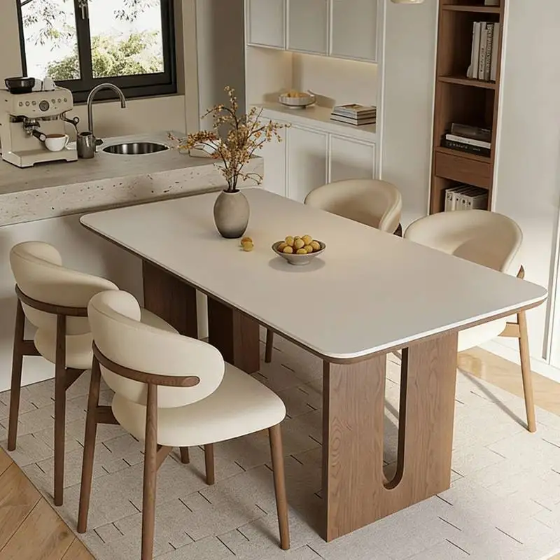 Designer Luxury Dining Table Industrial Solid Lounges Outdoor Home Dining Table Kitchen Wood Mesas Comedor House Furniture