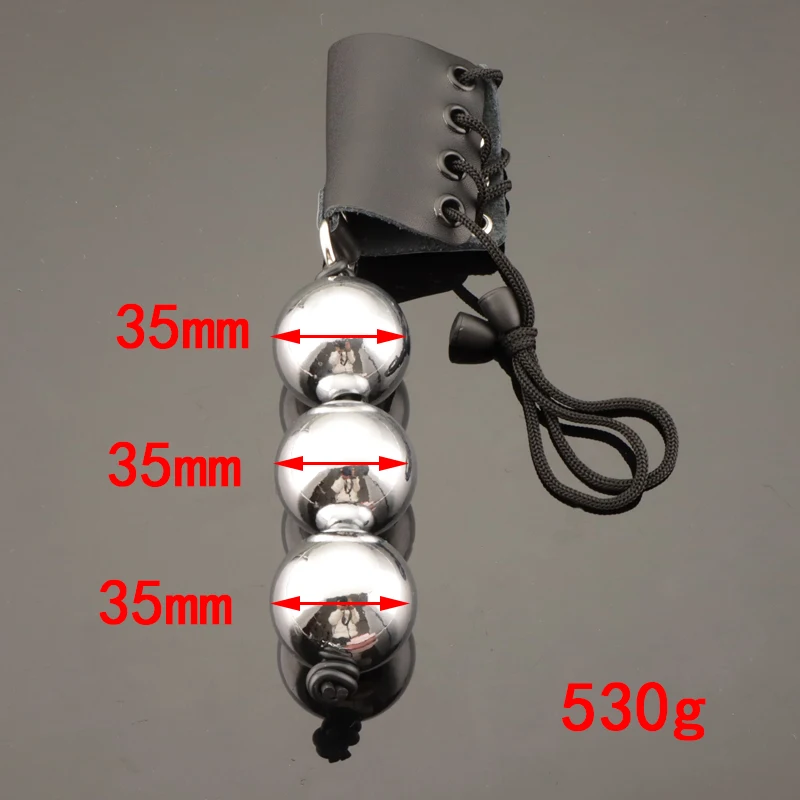 500g Heavy Metal Pendent 3 Balls Penis Rings Dick Stretcher Erection Enlarger Extender Weight Cock Ring Sex Toy For Men Sex Shop