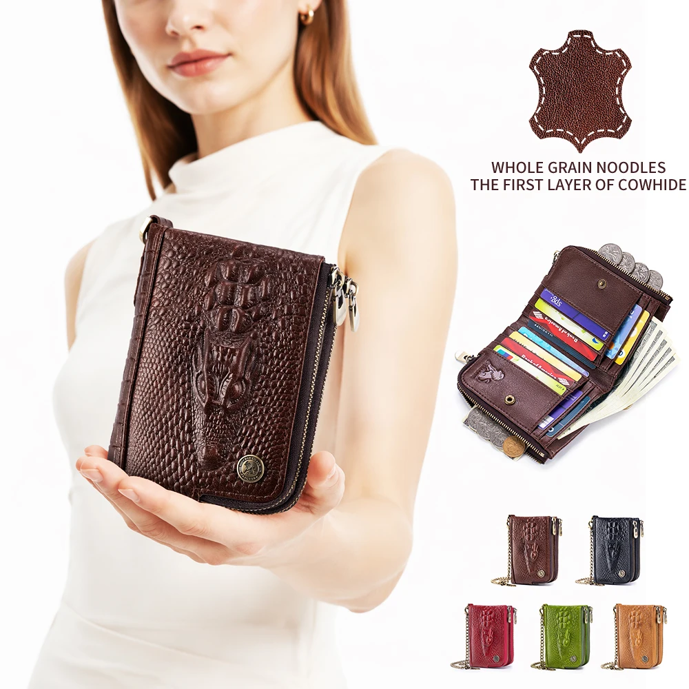 Luxury Bags Photos - Carteira feminina de couro genuíno, porta-moedas