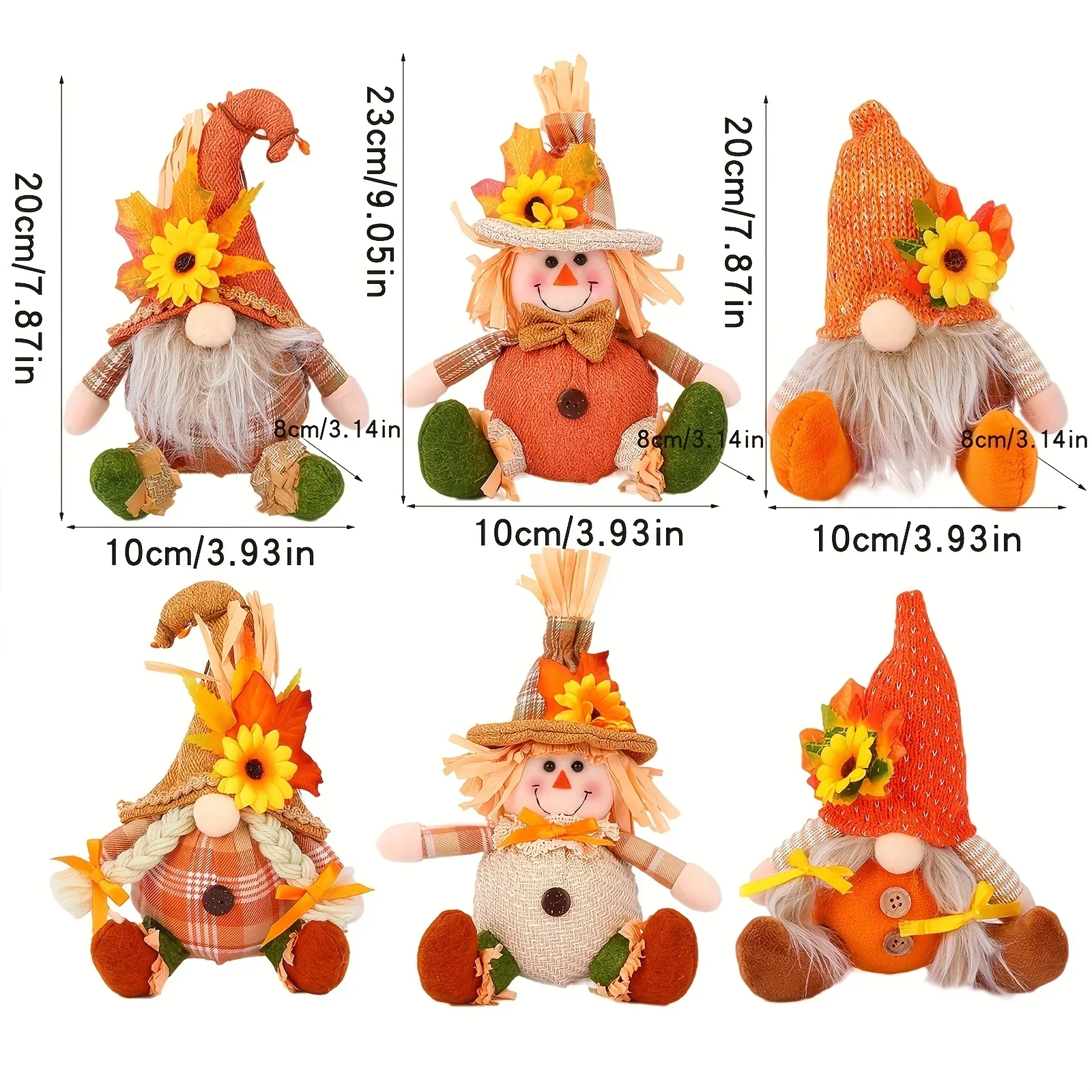 Rustic Autumn Harvest Scarecrow Decor with Plaid & Sunflower Accents for Thanksgiving Halloween Farmhouse Wall Decor Party Props