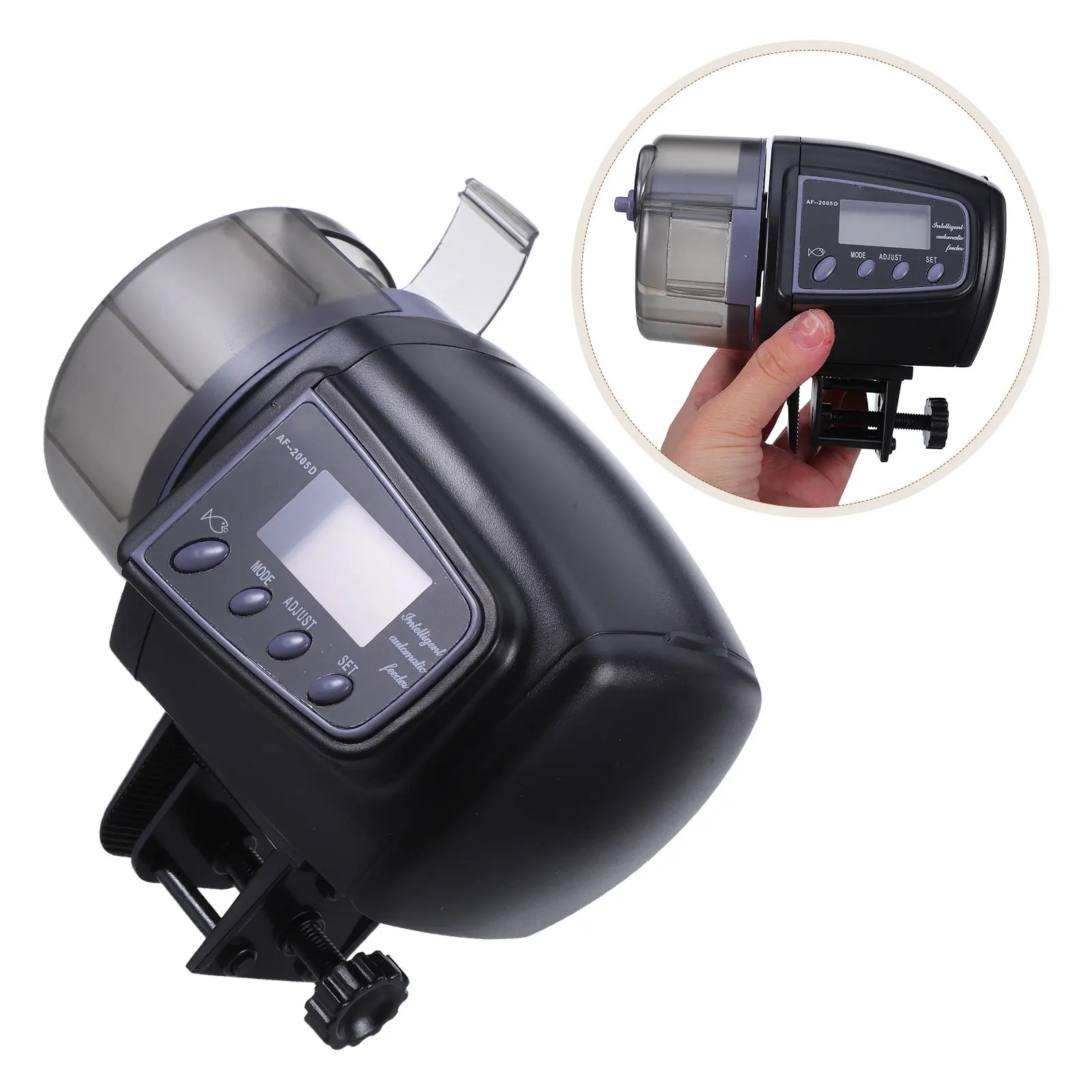 

Электронная кормушка для рыб с таймером, цифровым ЖК-дисплеем, автоматическое устройство для подачи корма для рыбок в аквариуме (для хлопьев, гранул, таблеток), на батарейках