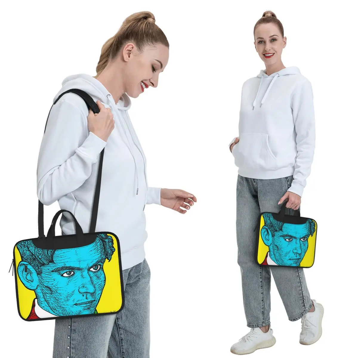 Federico Garcia Lorca Portrait 16 Crossbody Laptop Bag Case  Resistant Protective Notebook Pouch for Macbook Pro Lenovo