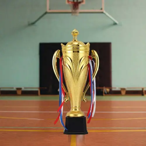 Imagen 2 del producto Modelo de Metal, trofeo de competición, artesanía de fútbol, recuerdos, estatuas doradas Cupaward, suministro de recompensa escolar, copa de premio pequeña