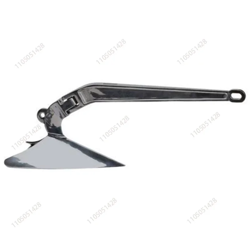 9kg 316 Stainless Steel Plough Anchor for Boat，22lb Delta Style Boat Anchor Power Marine Accessories Polished