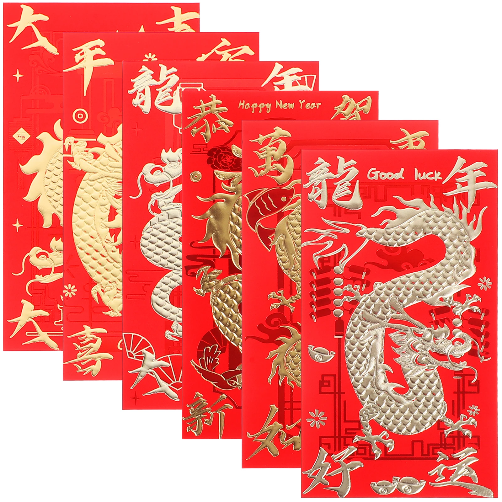 

30 Pcs Envelope Bag Chinese New Year Packets Lucky Money Pocket Large Wedding Wrapped Paper Envelopes for