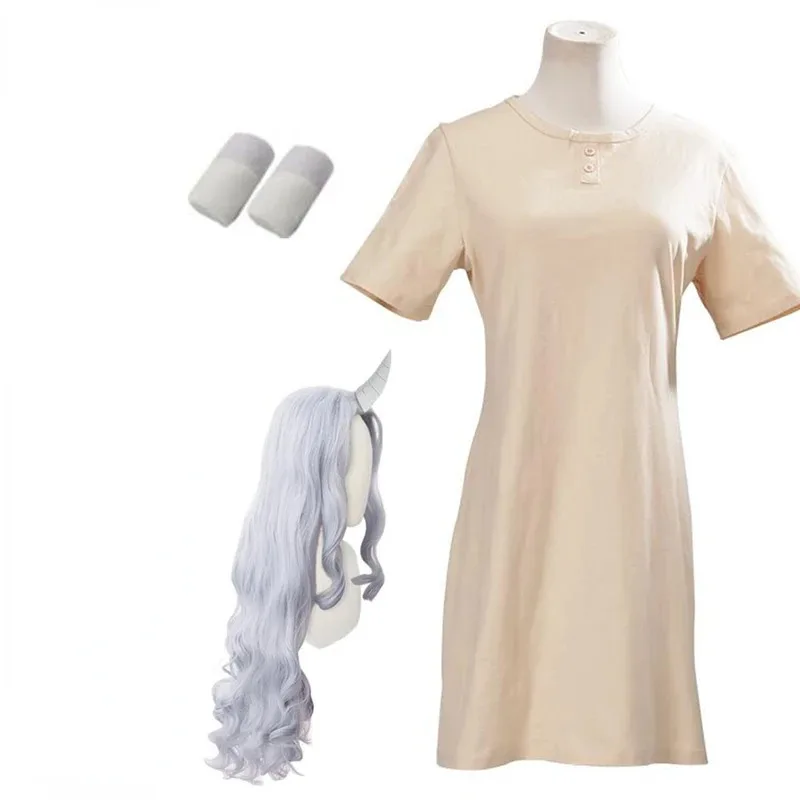 

lili 123Anime Eri Cosplay Costume Wigs Horn Halloween Costumes Long Dresses Clothes For Women Girls