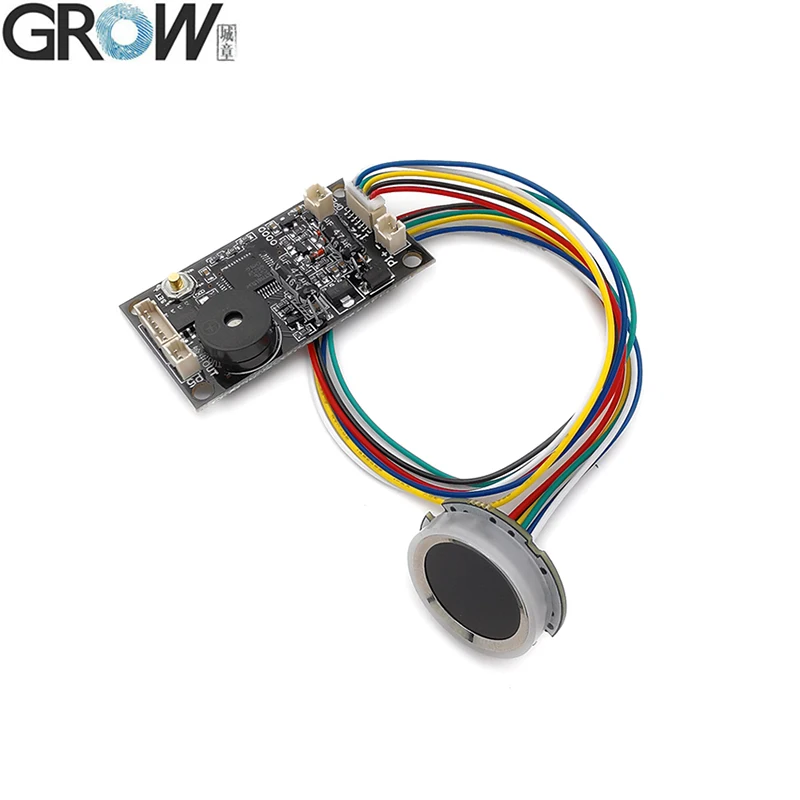 

GROW KS200+R502-A 4*AA Battery or DC3.7V-6.5V Motor Output Circular Ring Indicator Light Fingerprint Access Control Board