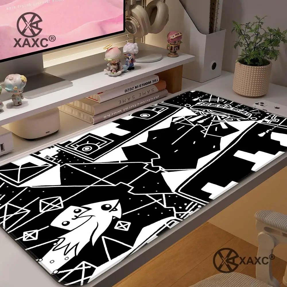 Geometry Dash Mouse Pad Mouse Pad Desk Mouse Pad Cute HD Desk Pad Extended Gaming Keyboard Mats Large XXL Gamer Mousepad 90x40