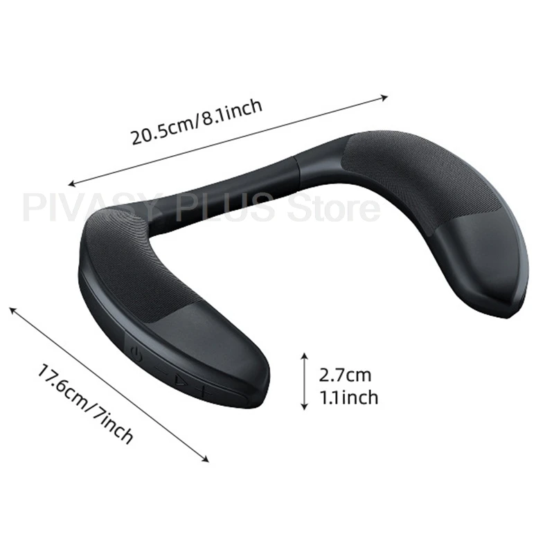 Wireless Wearable Audio Device Dual 33mm Speakers TF Card Support 500mAh Battery Hands Free Calling For Running Cycling Gym