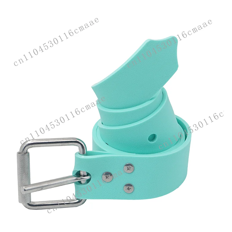 High Quality Colorful Silicone Weight Belt Freediving Spearfishing Custom Logo 1.3M Quick Release Soft 316 Stainless