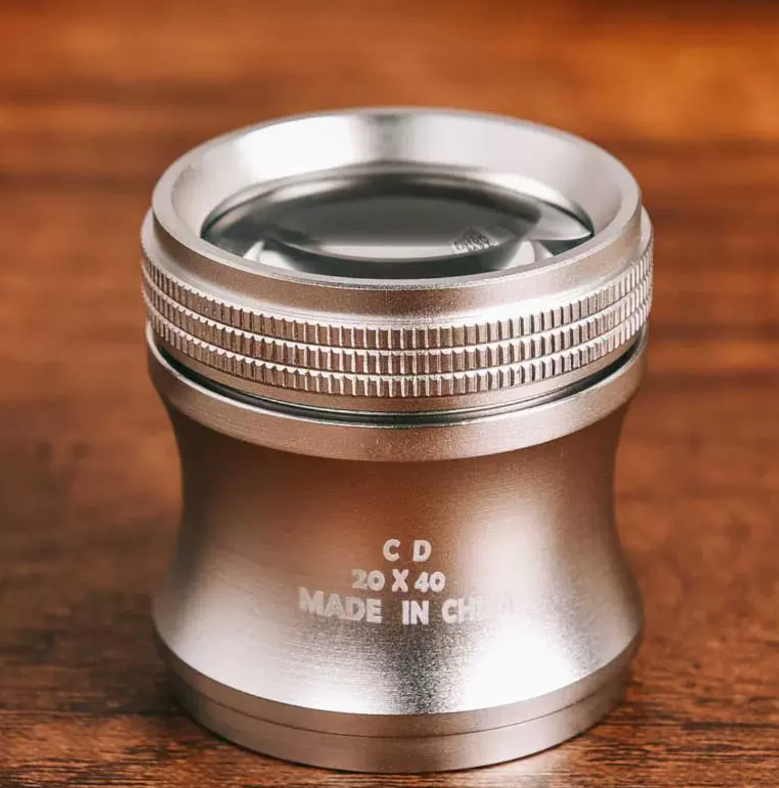 Handheld Cylindrical Magnifying Glass Metal Shell View Diamond Gems Stamp Collection 20x Magnification Jewelry Loupe Magnifier