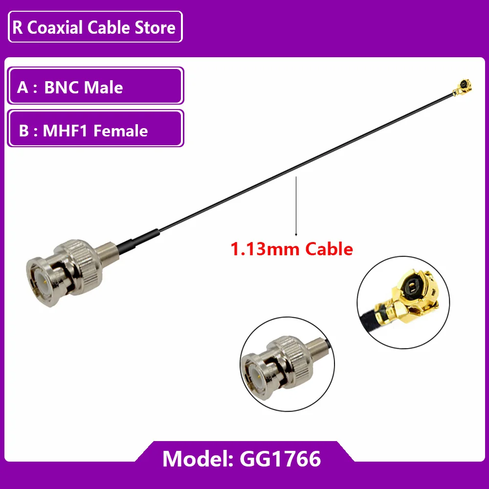 1pc BNC Male to MHF4 Female UFL u.FL Pigtail RF1.13 Cable Mini PCI WIFI WLAN Antenna Extension Cable RF Jumper