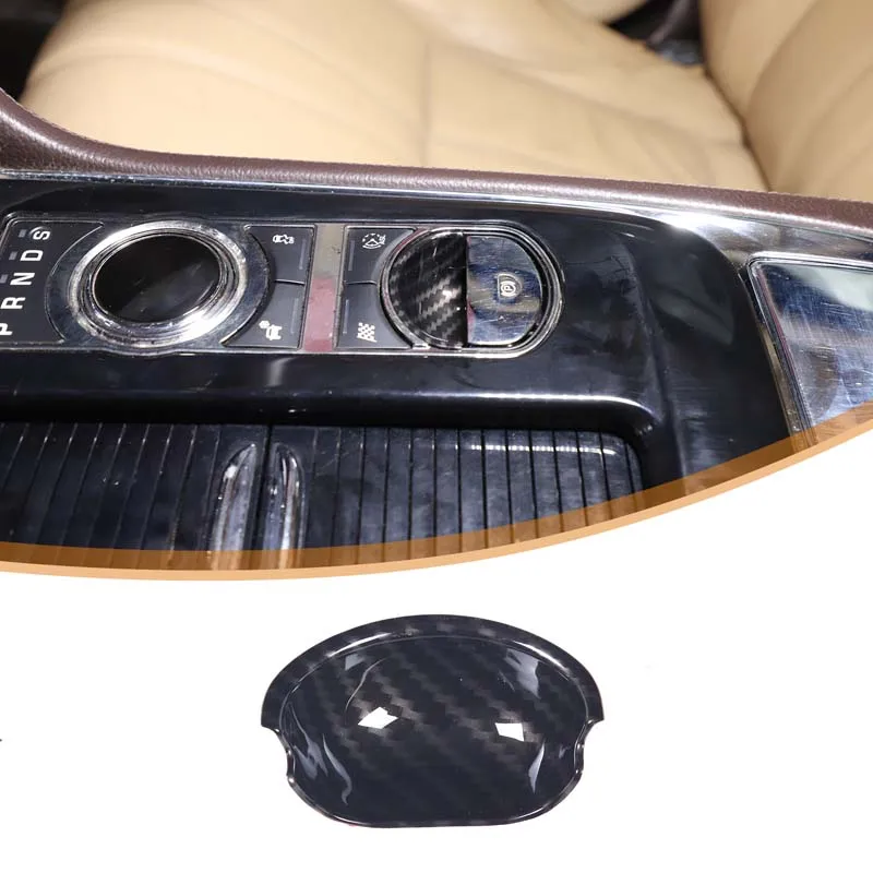 Car Electronic Handbrake Button Base Trim Sticker Interior Parking Brake Base Decoration For Jaguar XF XJ X250 X351 2008-2015