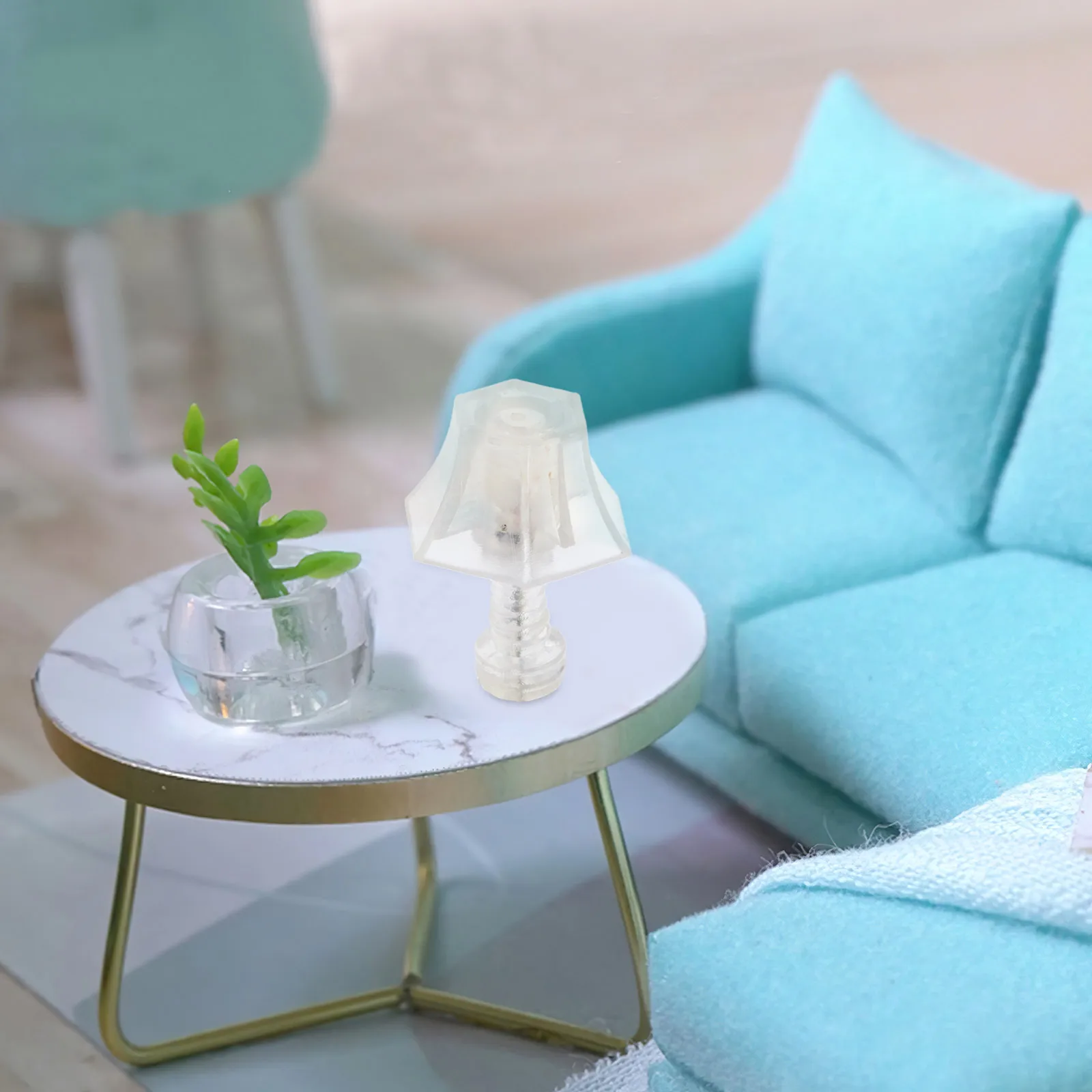 

4Pcs Miniature Table Lamps 1:20 1:25 Scale Decorative Night Light for Dollhouse Lighting Fixture Small Desk Lamp