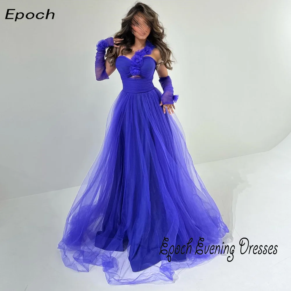 Epoch Organza Long Evening Dress فساتين مناسبة رسميةA-Line Sweetheart Shiny Lace Flower Cocktail Prom Gown For Sexy Women 2024