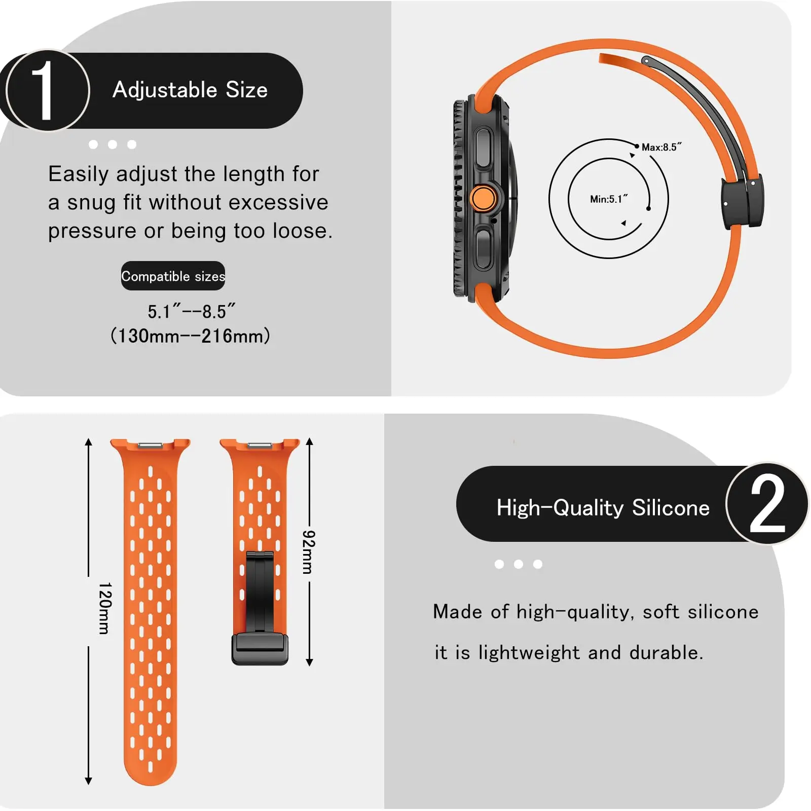 Magnetic Band For Samsung Galaxy Watch 8 Classic 46mm Silicone Sport Breathable Correa Bracelet Galaxy Watch 9 8 44mm 40mm Strap