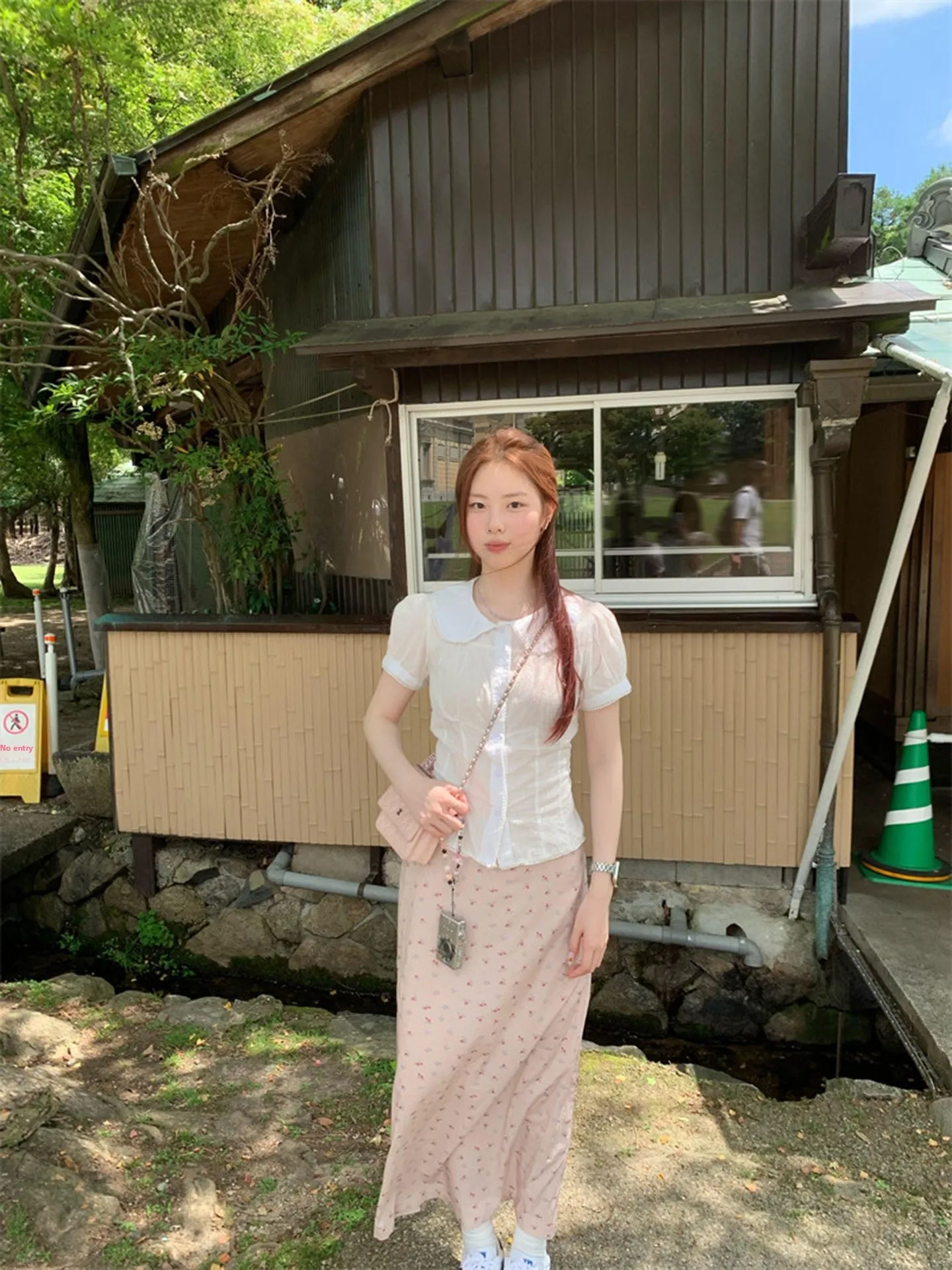 Collar de muñeca con adornos de encaje blanco ort Sve irt, Top universitario de diseño de verano para mujer, nudo moderno Faionable