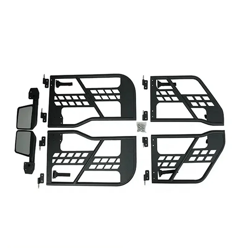 Durable Steel Tubular Half Doors With Side Mirror 2/4 Door Exterior Parts For Jeep Wrangler JK JL JT