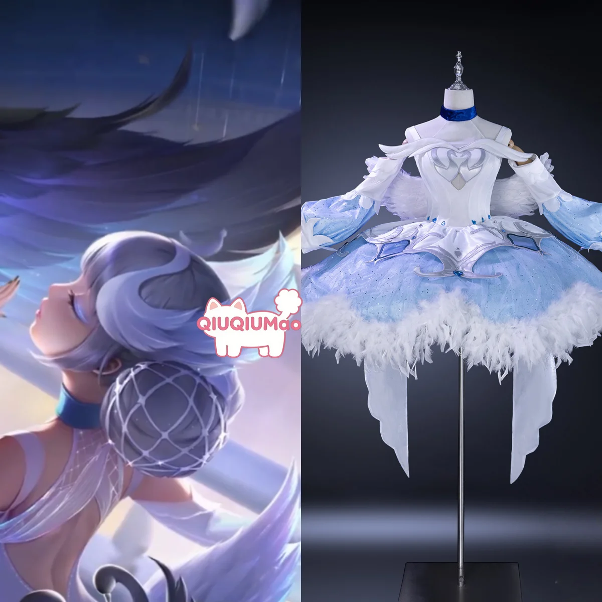 

Hot Game Honor of Kings Cosplay Swan Dream Costume Anime Xiao Qiao Role Playing Cute Dress Outfit for Women Adult Comiccon Party