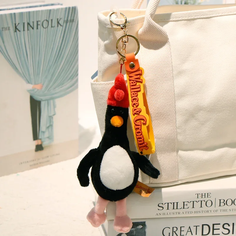 الكرتون أفخم مفتاح سلسلة والاس جروميت ألعاب من نسيج مخملي على ظهره قلادة المفاتيح Kawaii لطيف مفتاح سلسلة سيارة مفتاح الديكور هدية عيد الميلاد