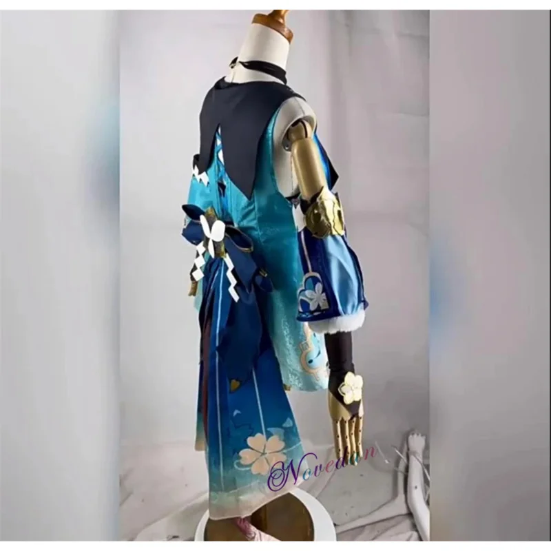 لعبة كيارا أزياء تنكرية شعر مستعار آذان القط ذيل إكسسوارات أحذية مجموعة كاملة أزياء الهالوين الأنيمي للنساء XXXL