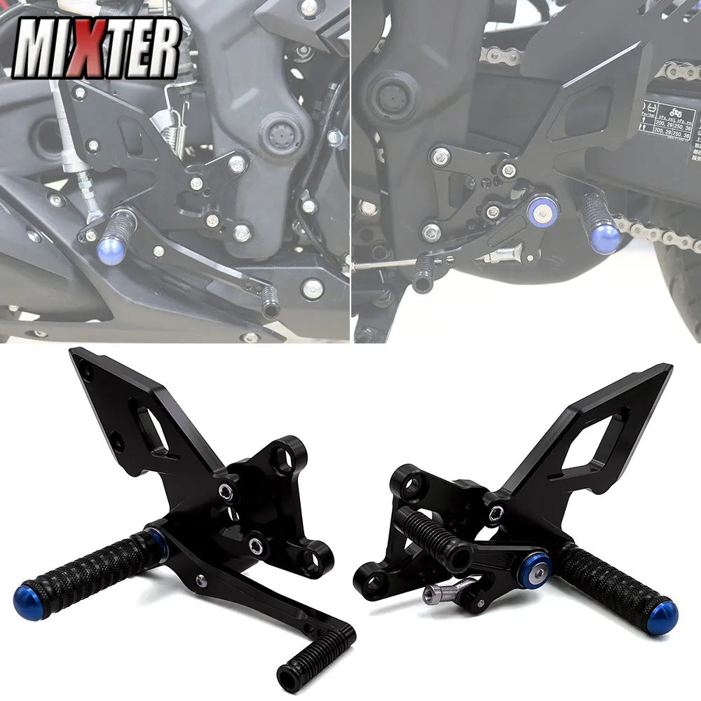 For YAMAHA YZF-R3 YZF-R25 YZF R3 R25 YZFR3 MT-03 MT-25 MT03 MT25 Motorcycle CNC Adjustable Rear Set Rearsets Footrest Foot Rest