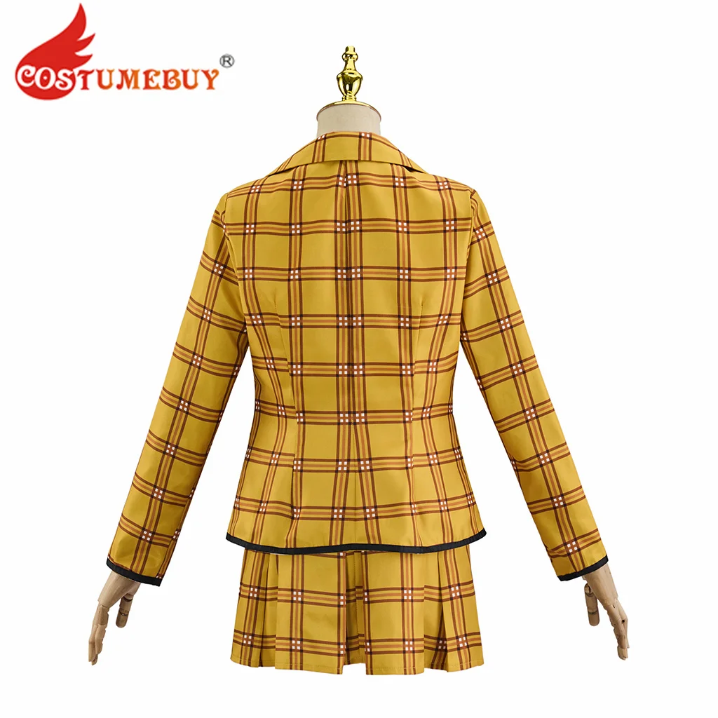 Cher Horowitz Costume Cosplay donna ragazze vestito scozzese giallo vestito uniforme scolastica vestito di Halloween