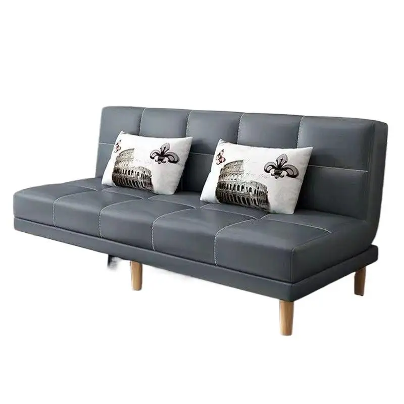 

Cat scratching leather sofa bed integrated dual-purpose, simple and modern small apartment living room office foldable sofa
