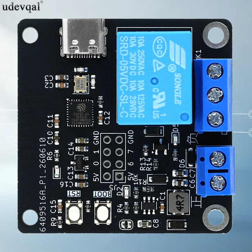 ESP32 WiFi Relay Module IoT Development Board Switch Remote Control Timing on or off Controller Jog Control Type-C Wide Voltage