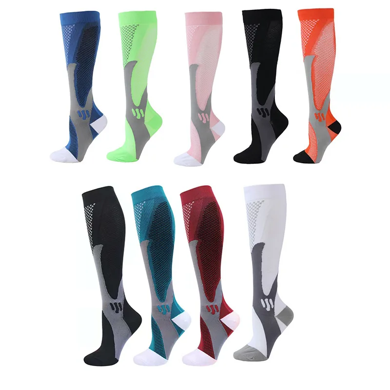 Compression Stockings Blood Circulation Promotion Slimming Compression Socks Anti-Fatigue Comfortable Solid Color Socks Dropship